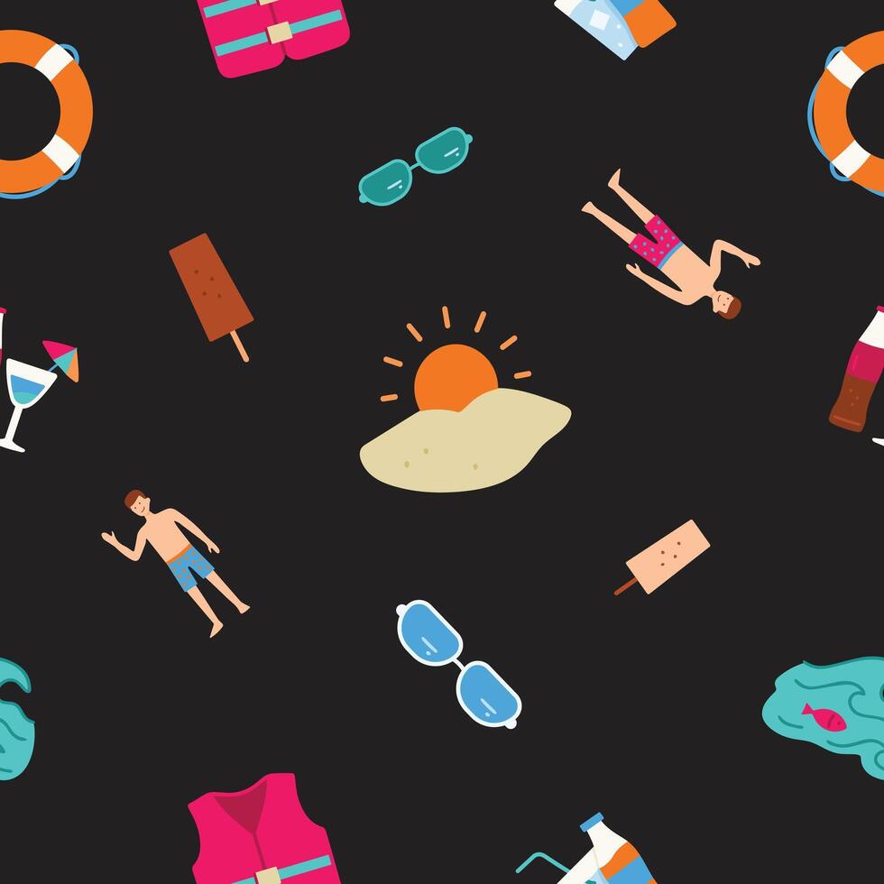 Fun In The Sun Solid Pattern vector