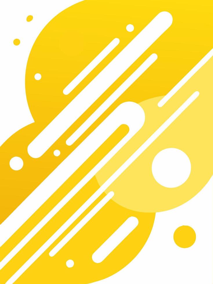 Abstract yellow shapes and lines creating a dynamic and vibrant design vector