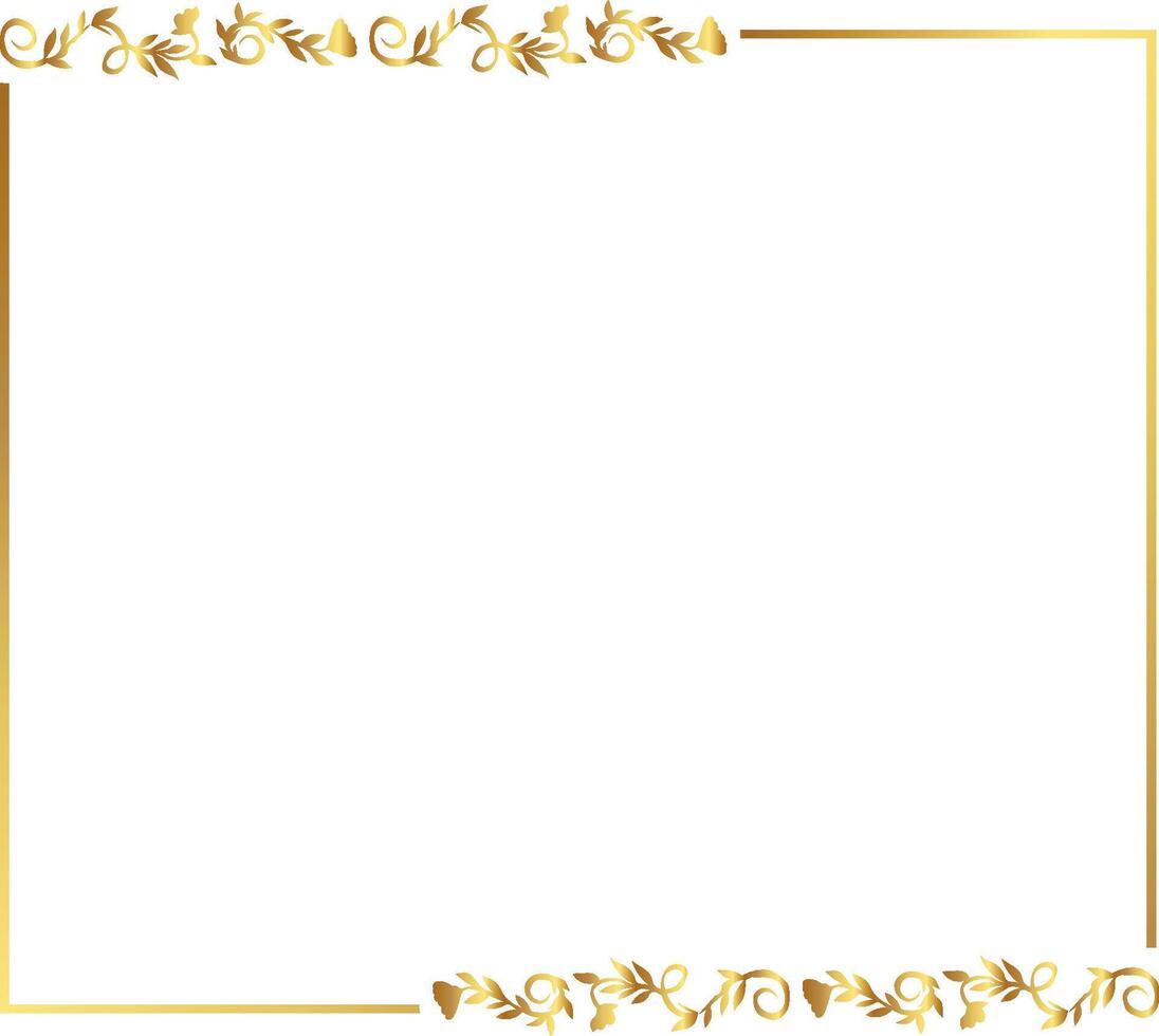 design Golden warm gold border frame free vector