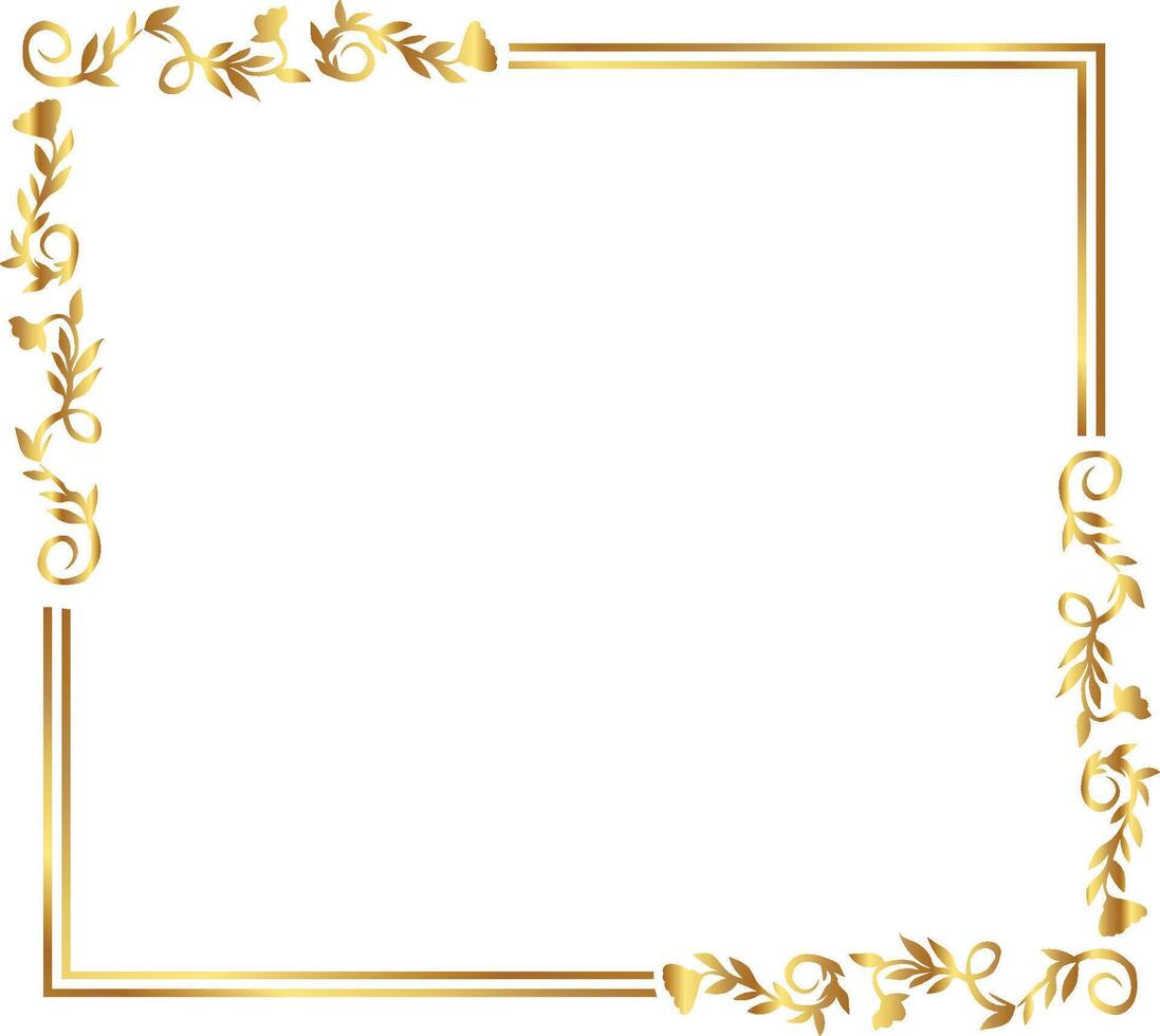 design Golden warm gold border frame free illustrations vector