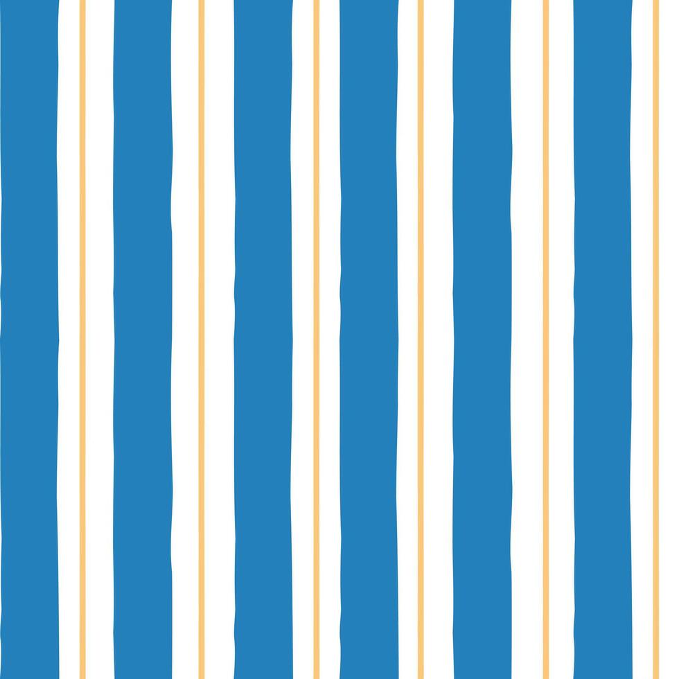 Seamless nautical pattern with wavy blue, white, and beige vertical stripes. Evokes a coastal summer vibe perfect for marine-themed design and textile decoration vector