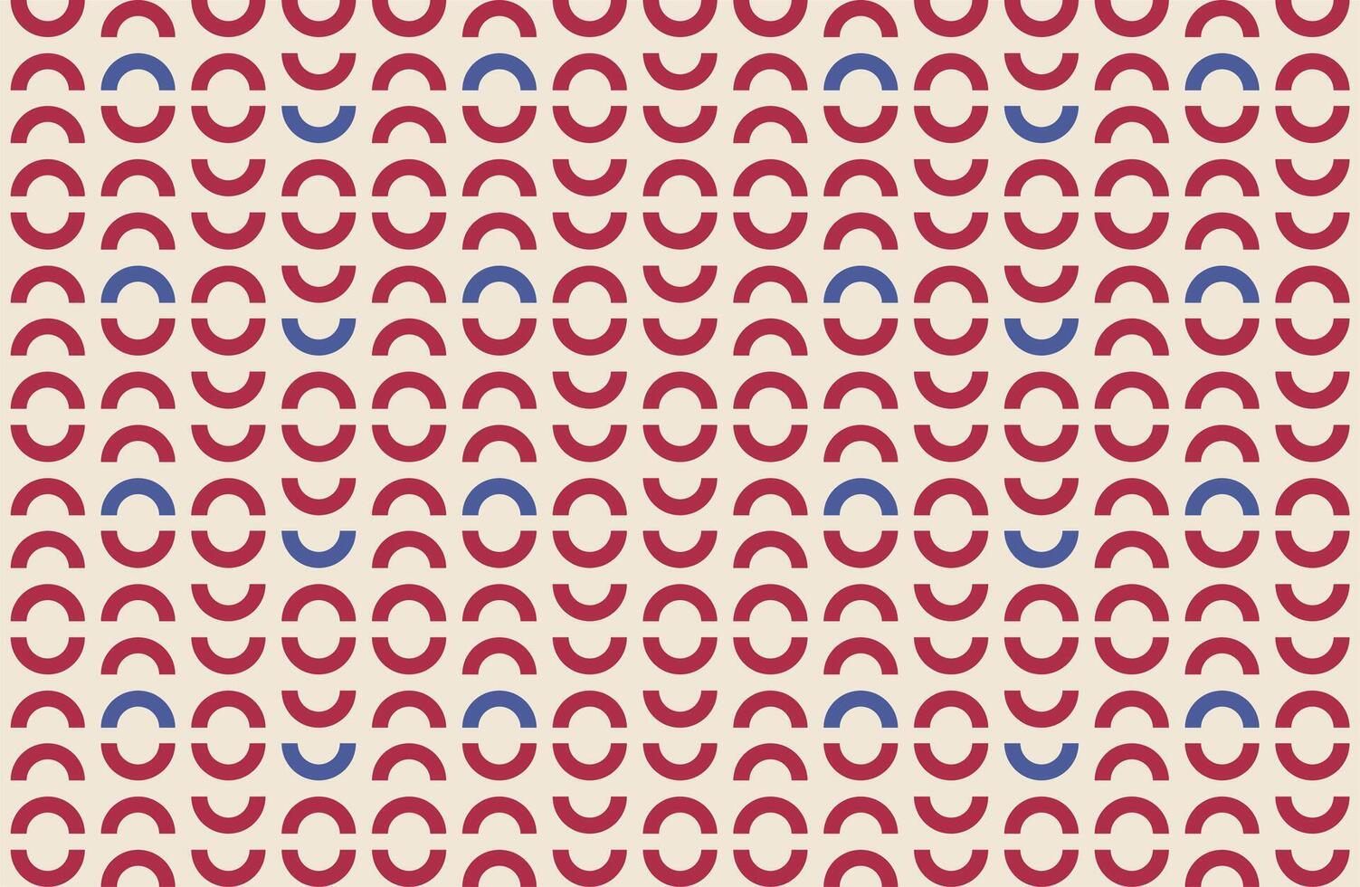 Retro geometric seamless background with repeating semi-circle shapes vector