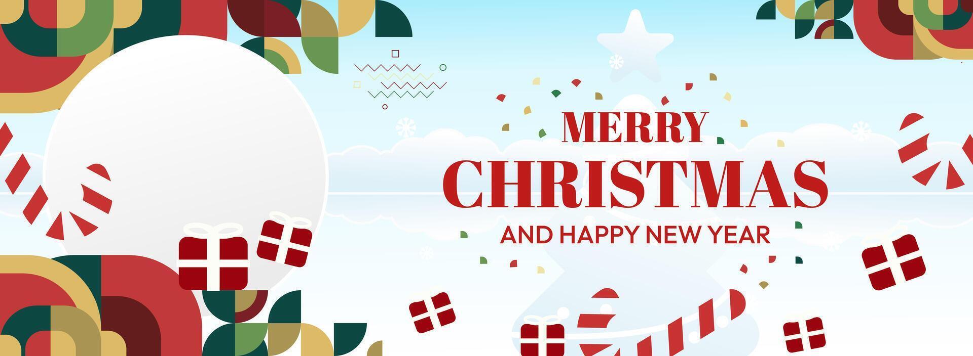 Christmas and New Year festive decoration vector