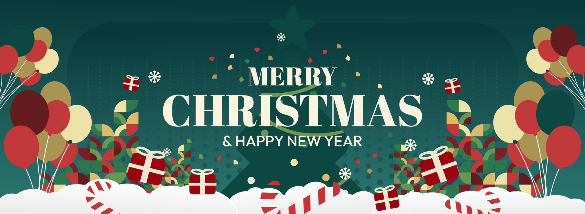 Christmas and New Year festive design vector