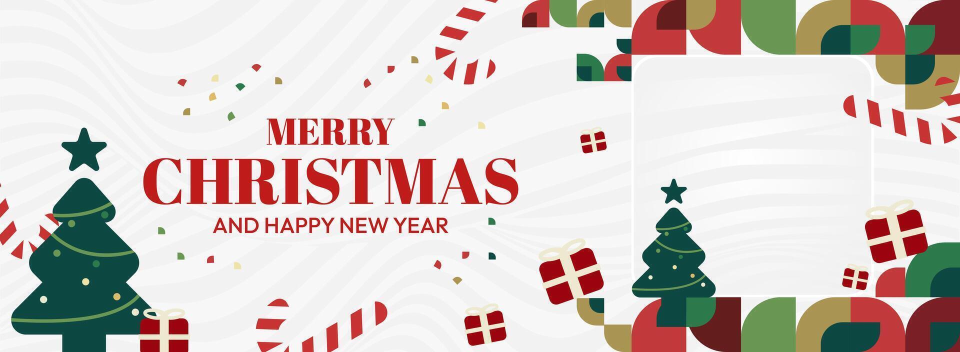 Christmas tree and decorations imagery vector