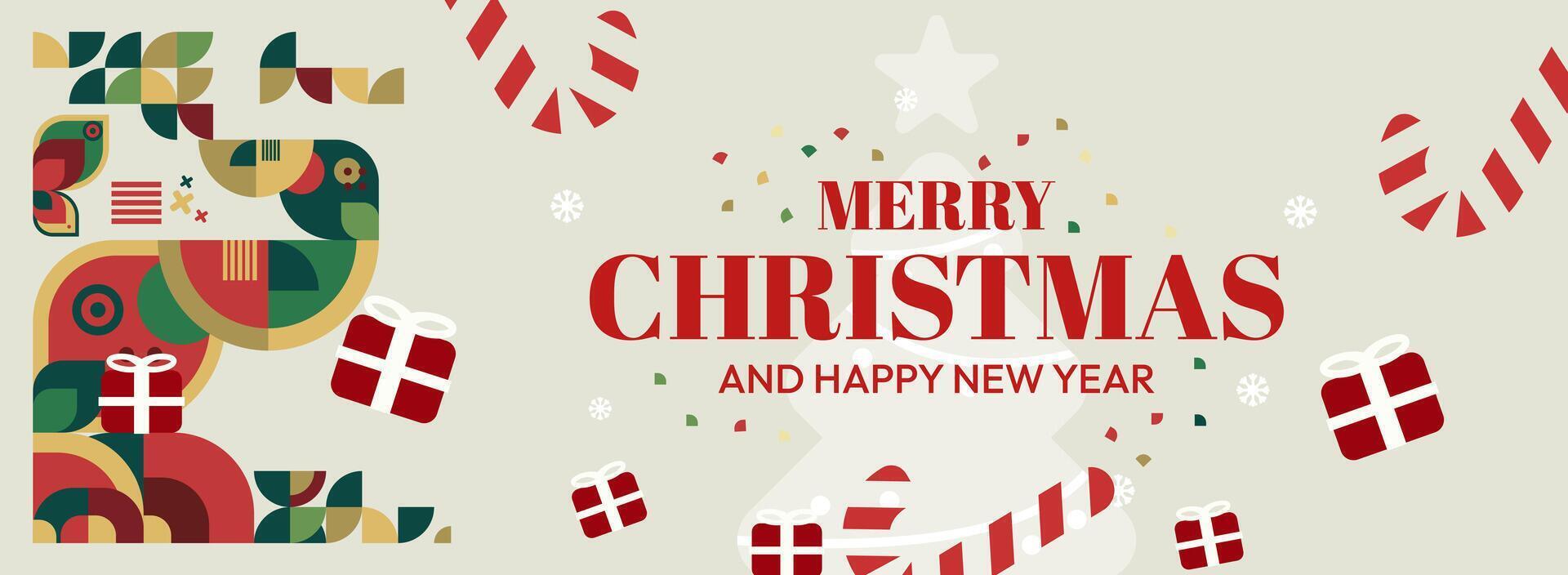 Colorful Christmas and New Year graphic vector