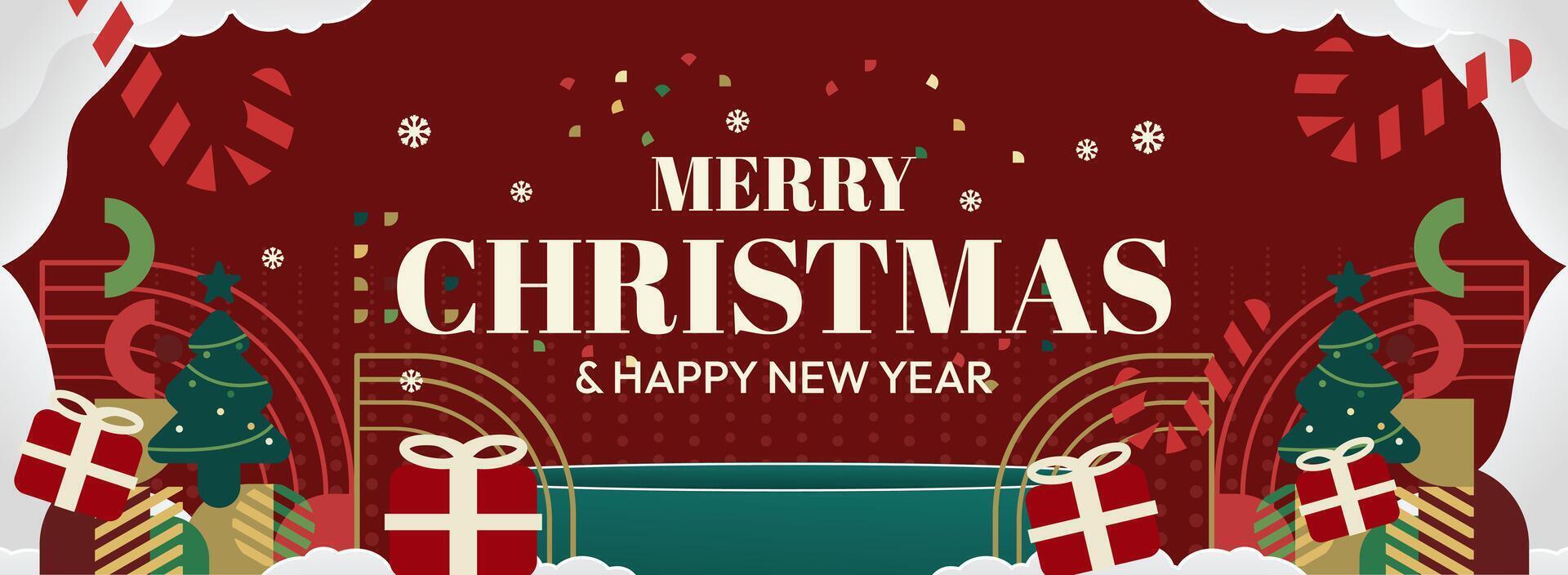 Make Your Holiday Greetings Stand Out. Unique Christmas and New Year Backgrounds Featuring Modern Geometric Designs. vector