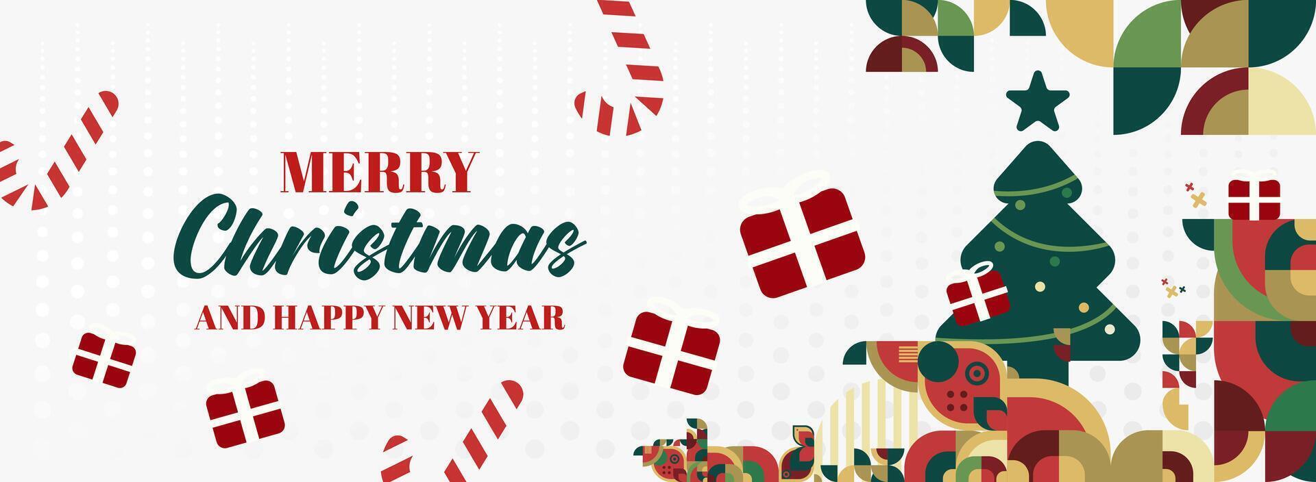Trendy Christmas and New Year Backgrounds. Unique Geometric Patterns for Engaging Seasonal Marketing and Online Presence. vector