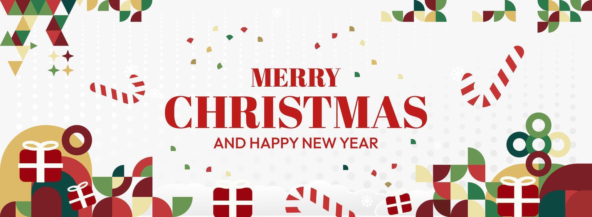 Welcome the New Year with style. Elegant backgrounds featuring geometric shapes for Christmas and New Year celebrations on your site. vector