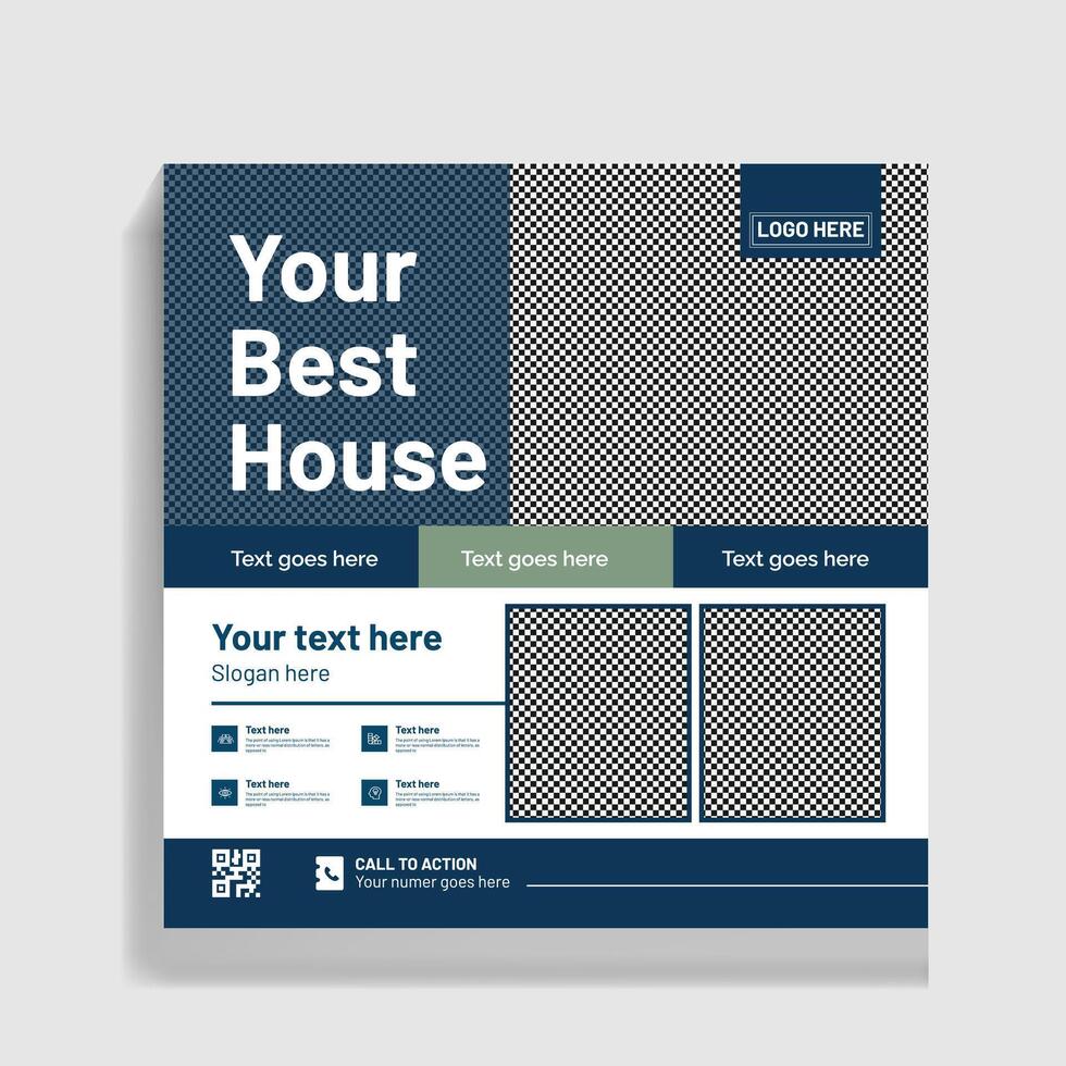 Find Your Dream House Best Real Estate Offer for your property ad vector