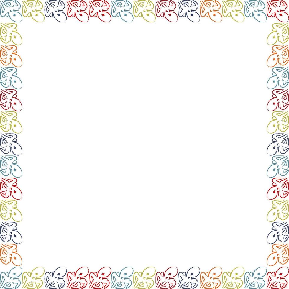 Octopus frame. Cute cartoon sea life 2d illustration with empty space for your text. Baby shower design vector