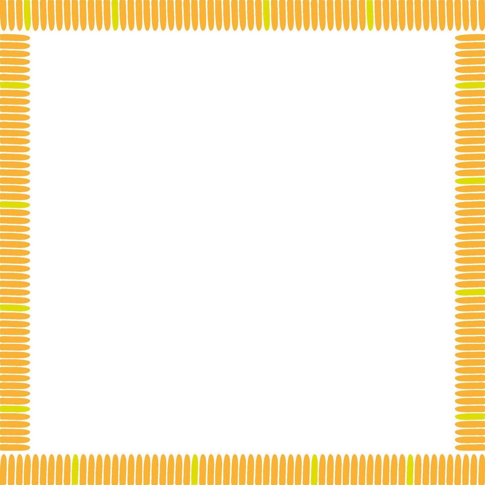 Doodle border with blobs colorful elements. Trendy graphic template vector