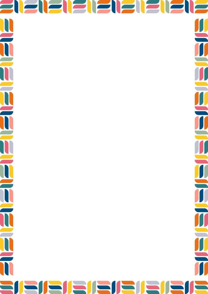 frame for text. Modern Art graphics for hipsters. Colorful stylish geometric frame vector