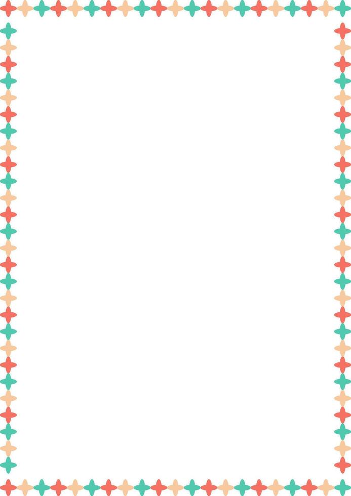 Colorful geometric empty square frame. doodle frame for text. vector
