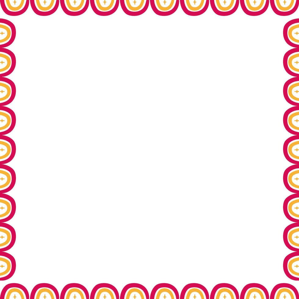 Rainbow frame. empty childish frame for text. Modern Art vector