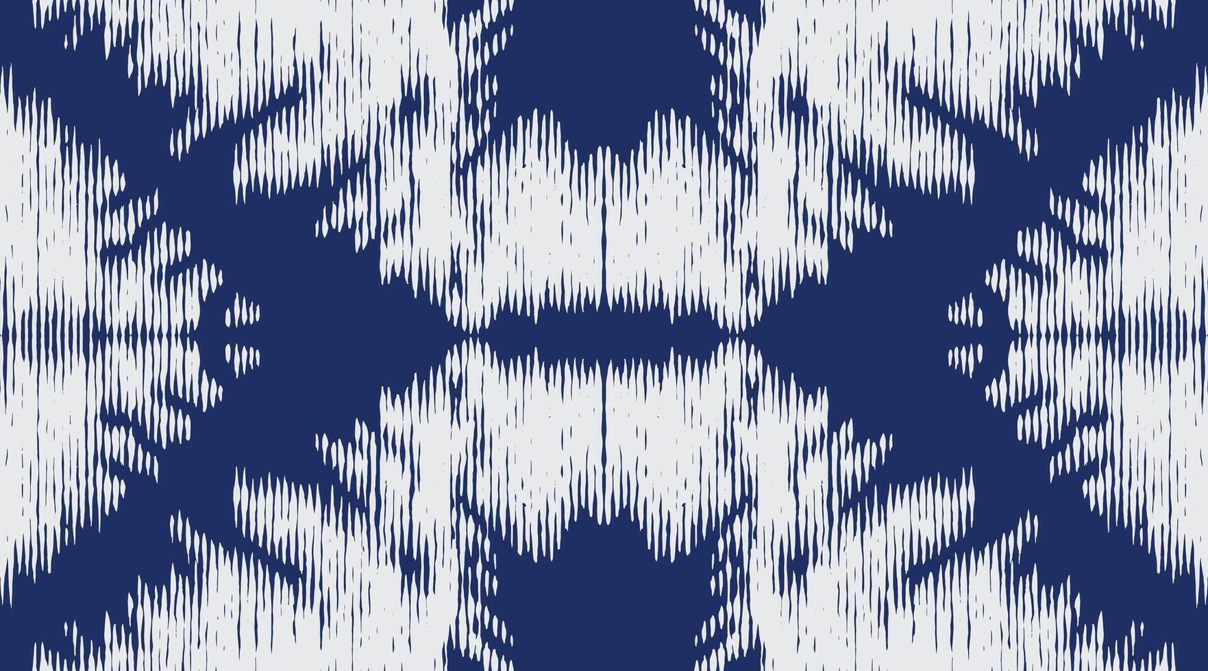 Hand drawn brush lines abstract pattern inspired by traditional Japanese Shibori. Tribal and ethnic folk wood carving, dye-like texture background, ikat design for textile, decoration vector