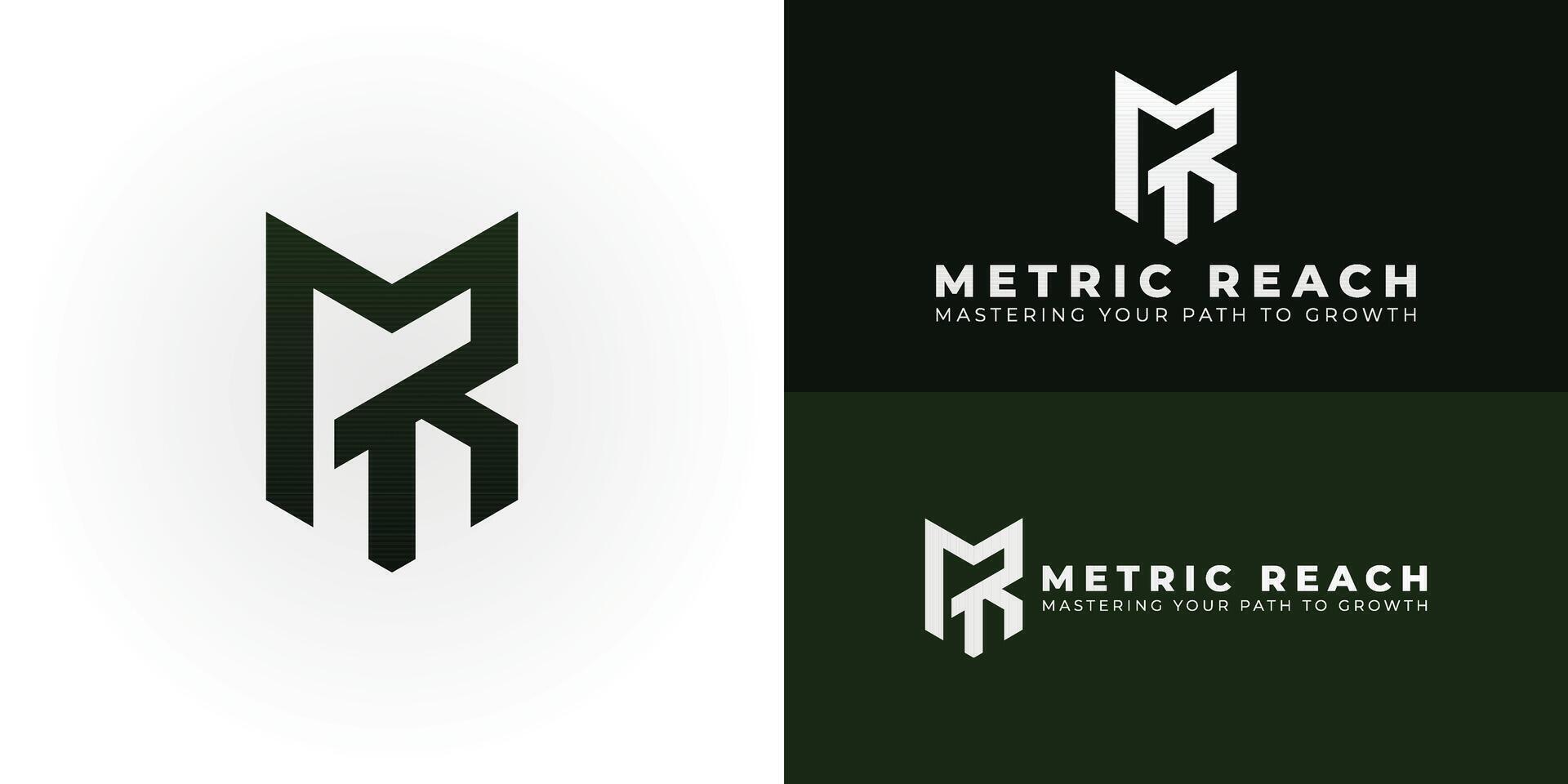 An MR emblem serves as a contemporary geometric symbol for Consulting and Professional Services, effectively conveying a sense of professionalism, trust, and commitment to growth and innovation. vector