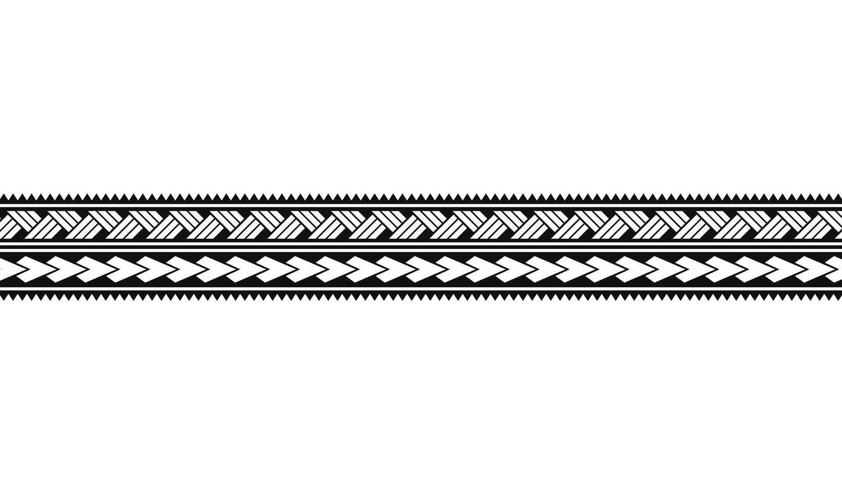 Wide to the side kakao armband hawaiian tattoo design traditional ethnic ornament art pattern vector