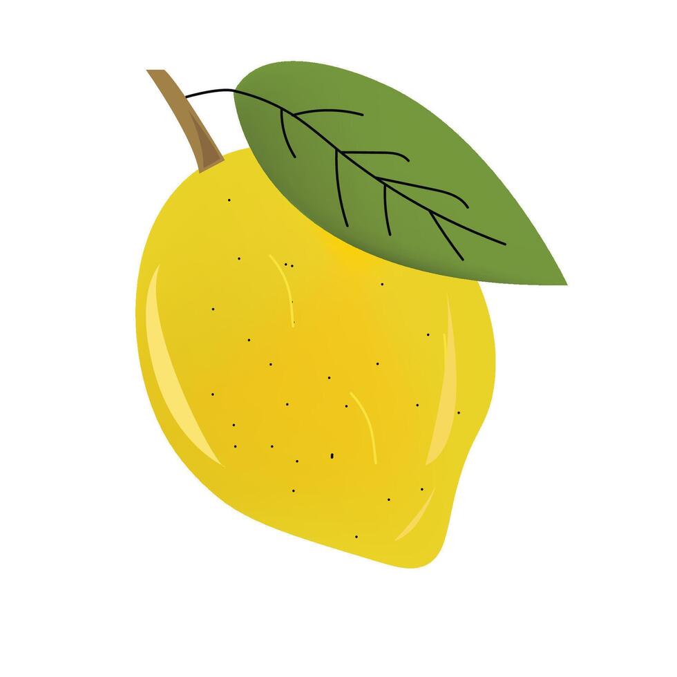Lemon fruit flat design illustration vector
