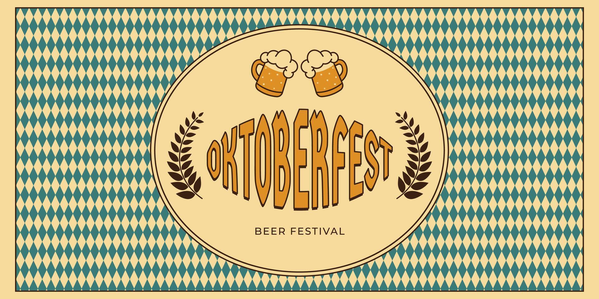 Oktoberfest beer festival banner design vector
