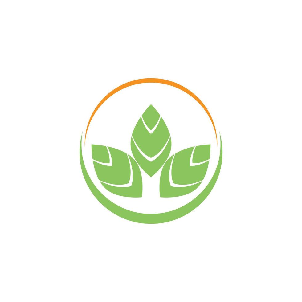 Simple mints logo leaf and symbol vector