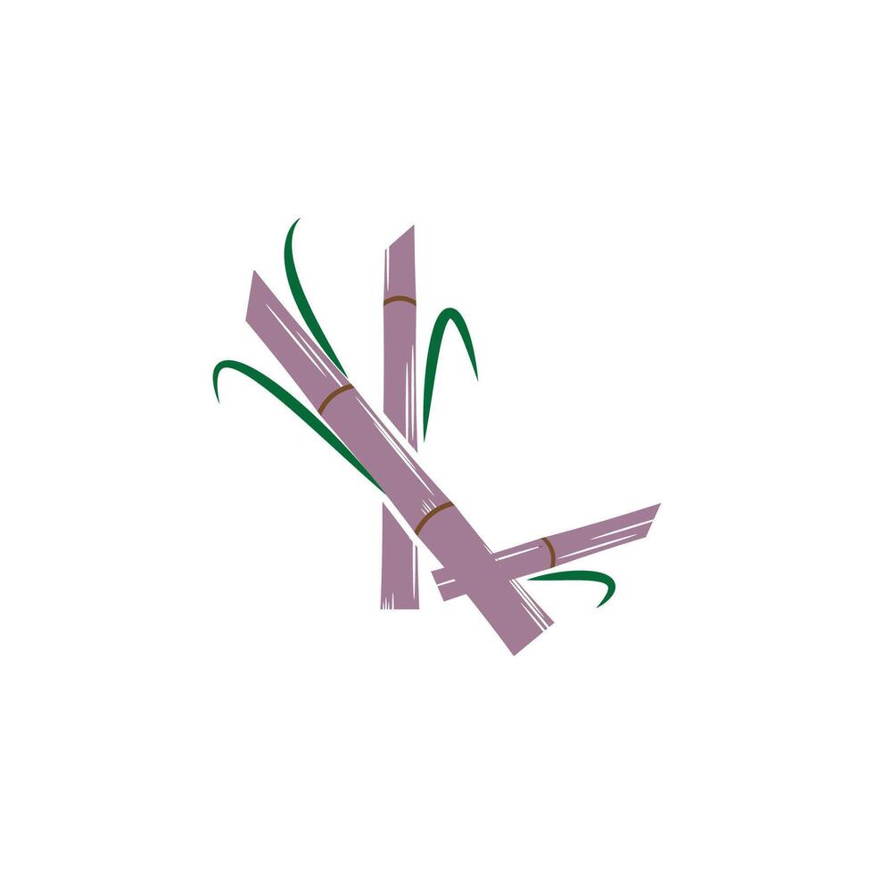 Simple Sugarcane logo and symbol design vector