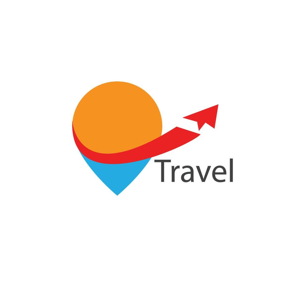 Location travel logo stylized symbol vector