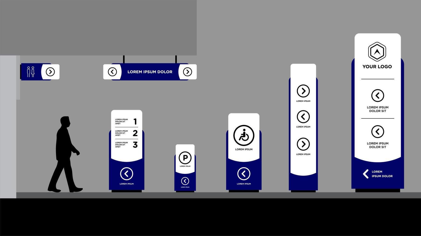 Tower Digital signage collection vector