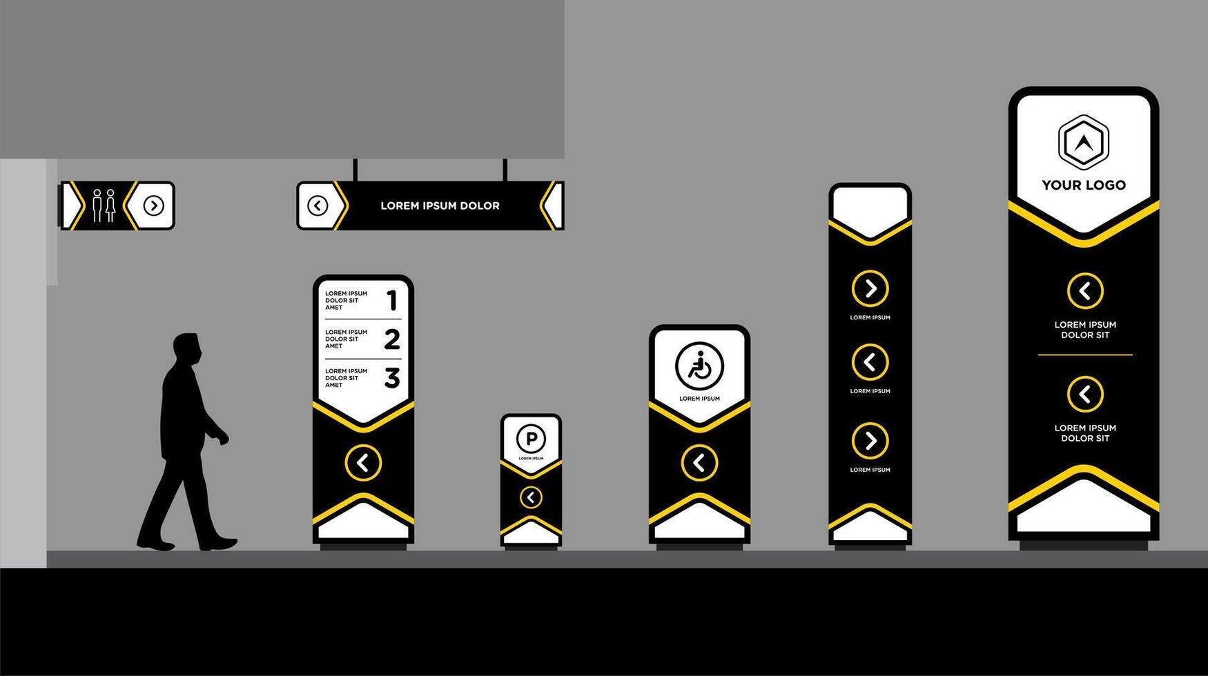 Tower Information Kiosk Advertising Display vector
