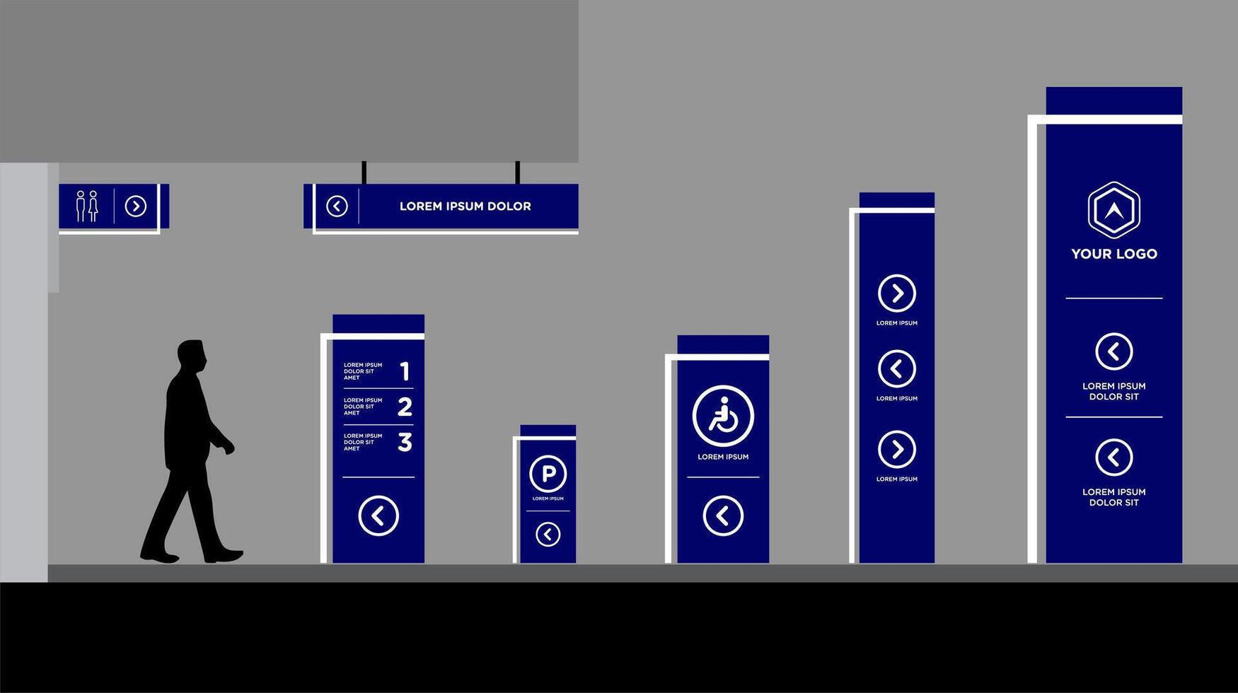 towerSet of signboards for business vector