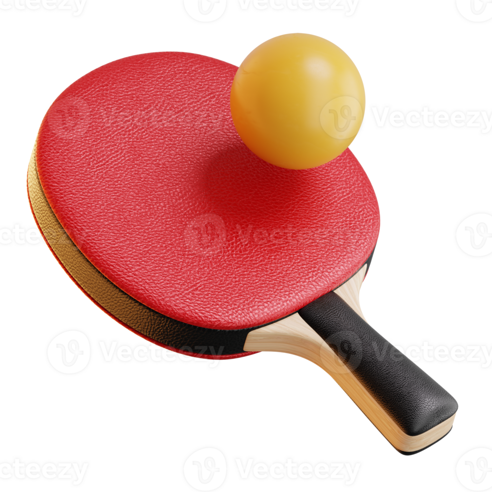 Table tennis bat 3d rendered icon png