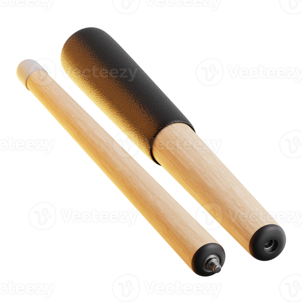 Pool cues 3d rendered icon png