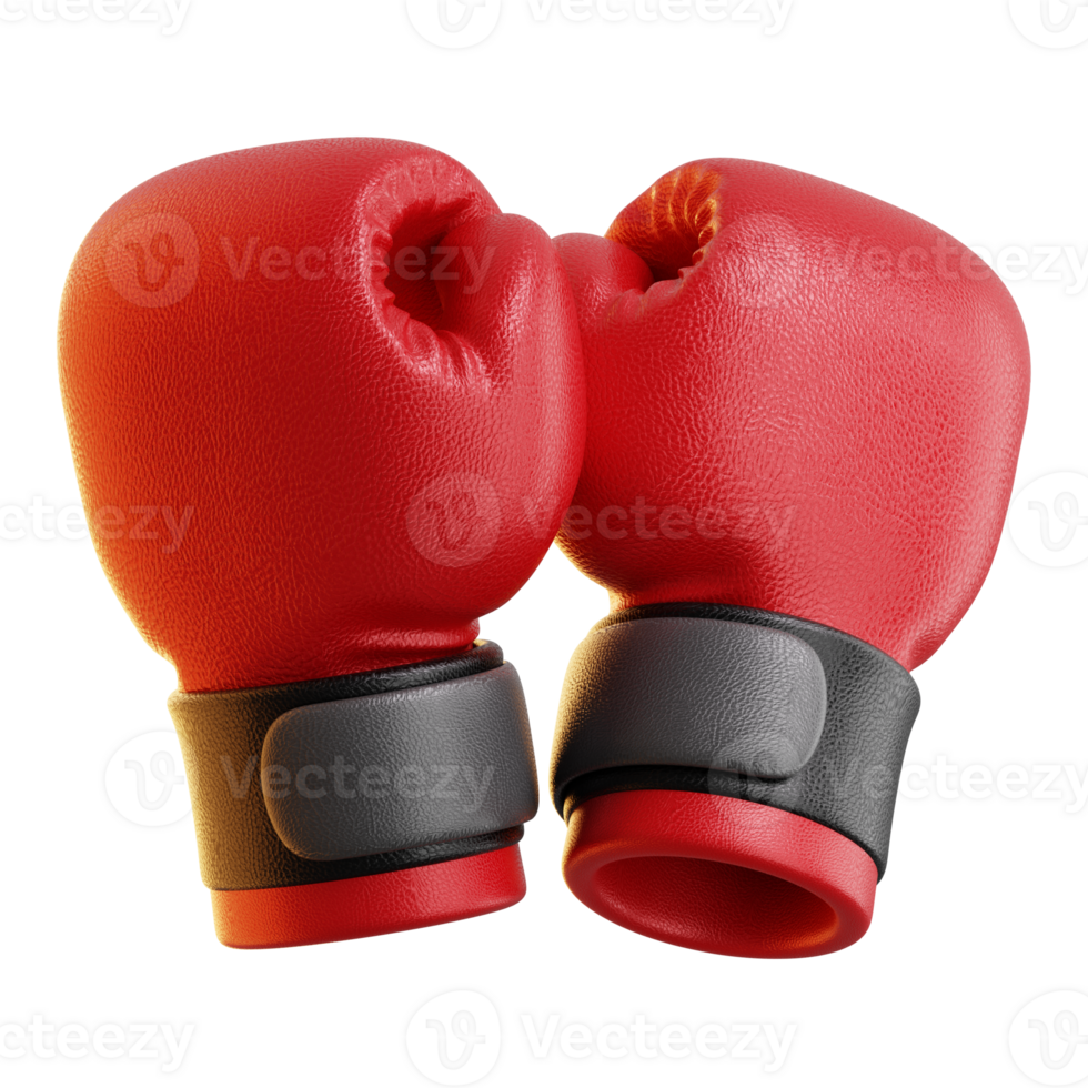 Boxing gloves 3d rendered icon png