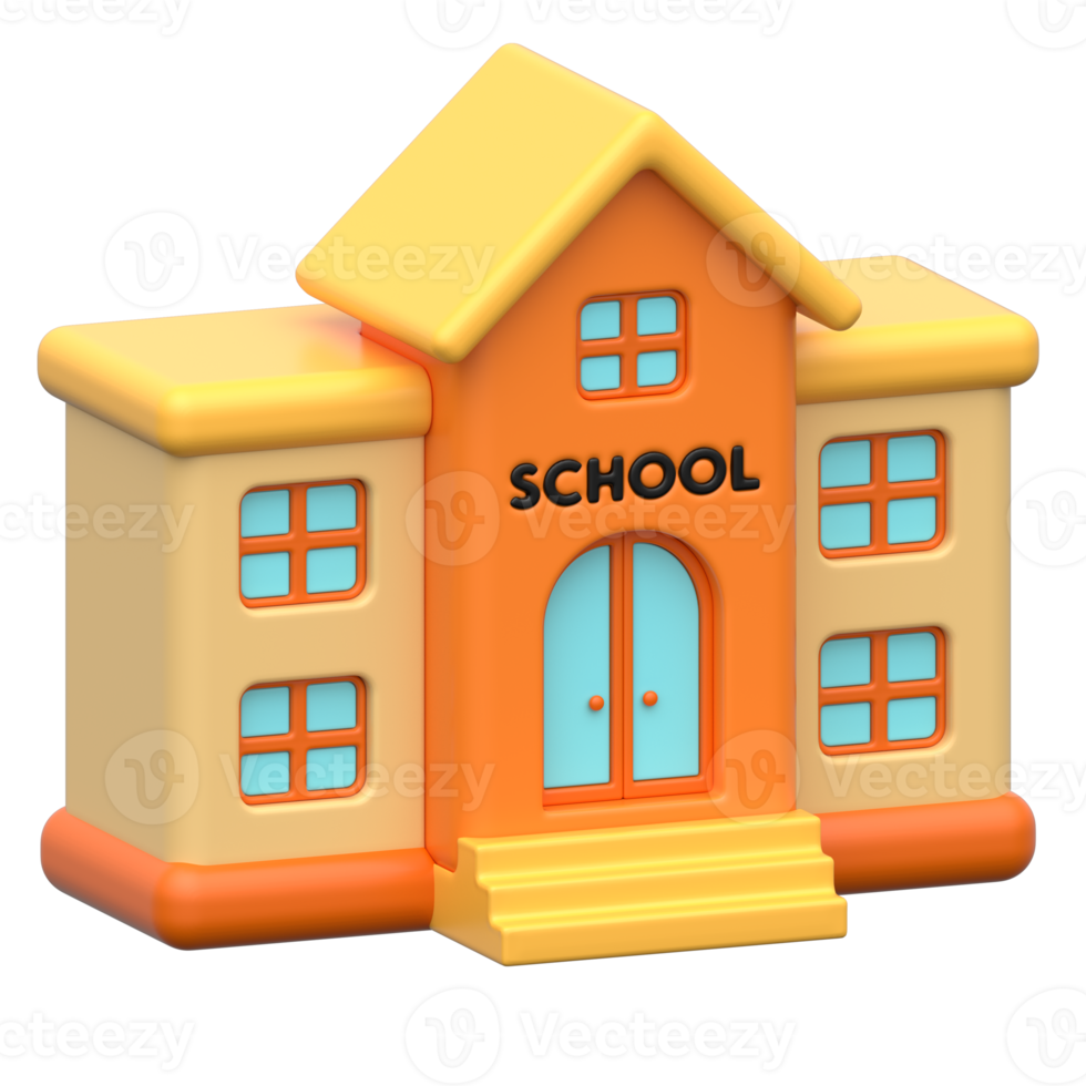 3D School Building Icon png