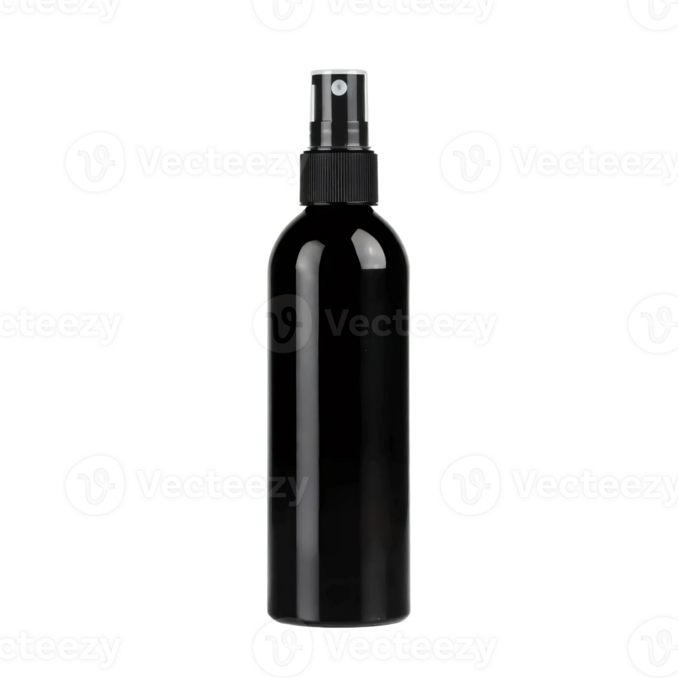 A black bottle with a spray nozzle on it png