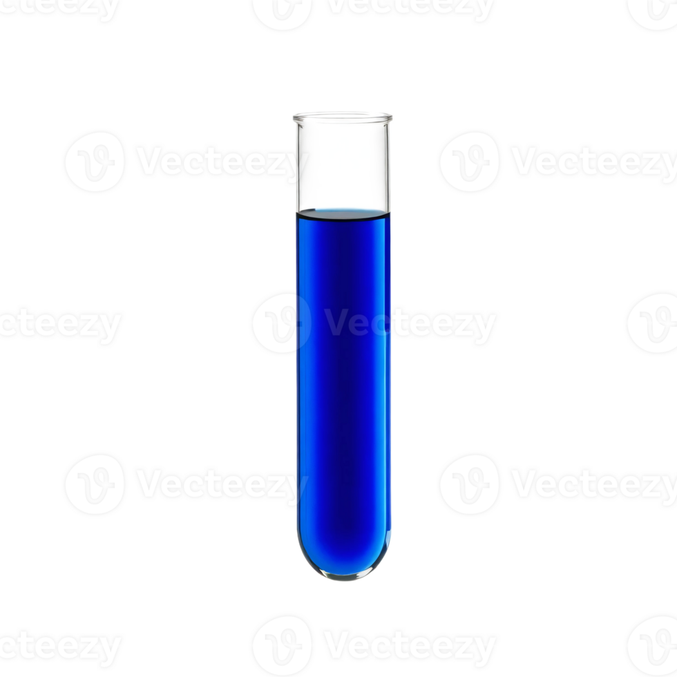 A blue test tube with a man in it png