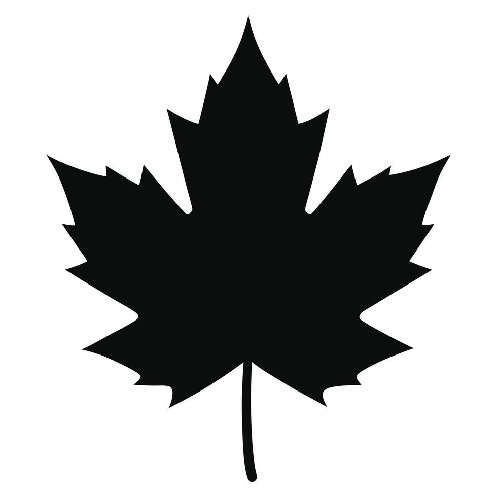 Silhouette of a Maple Leaf vector