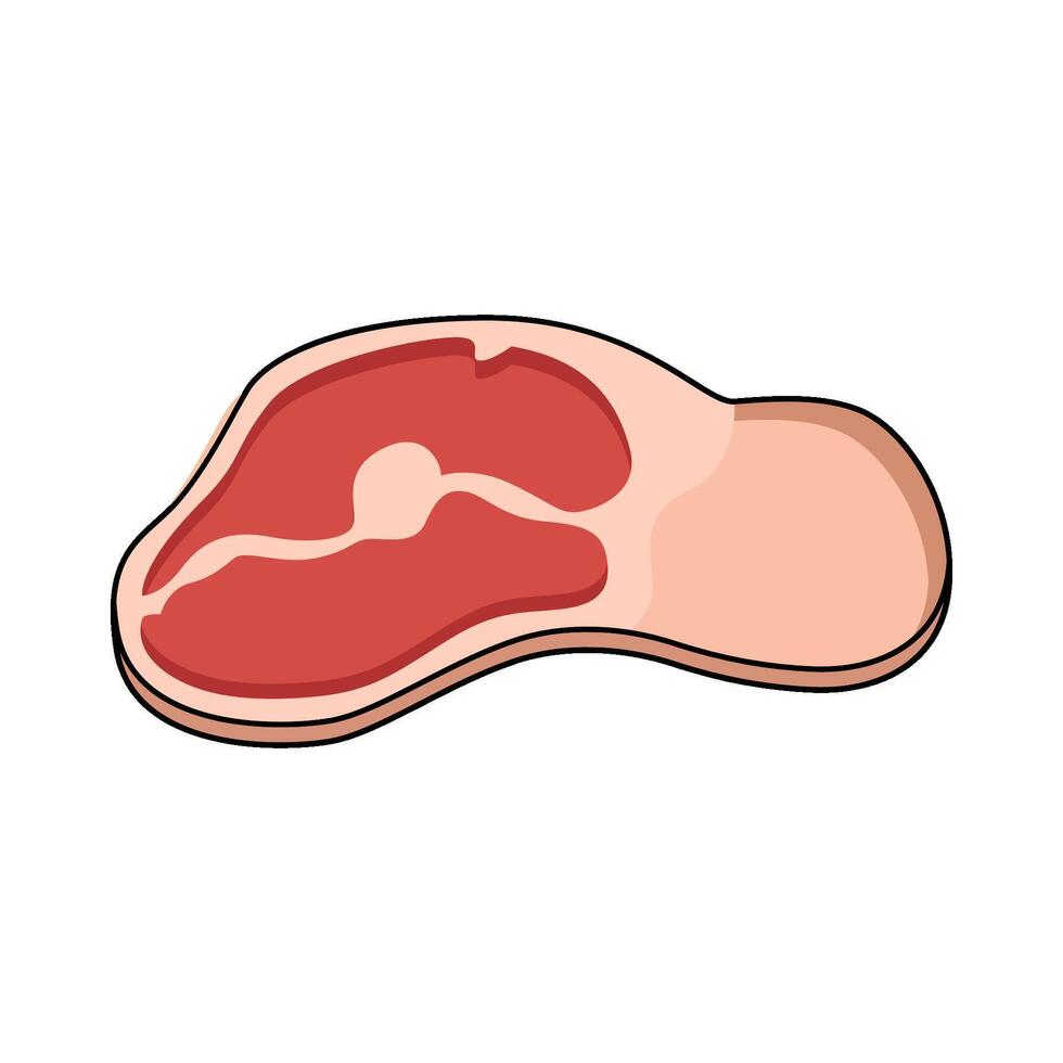 illustration of a raw meat vector