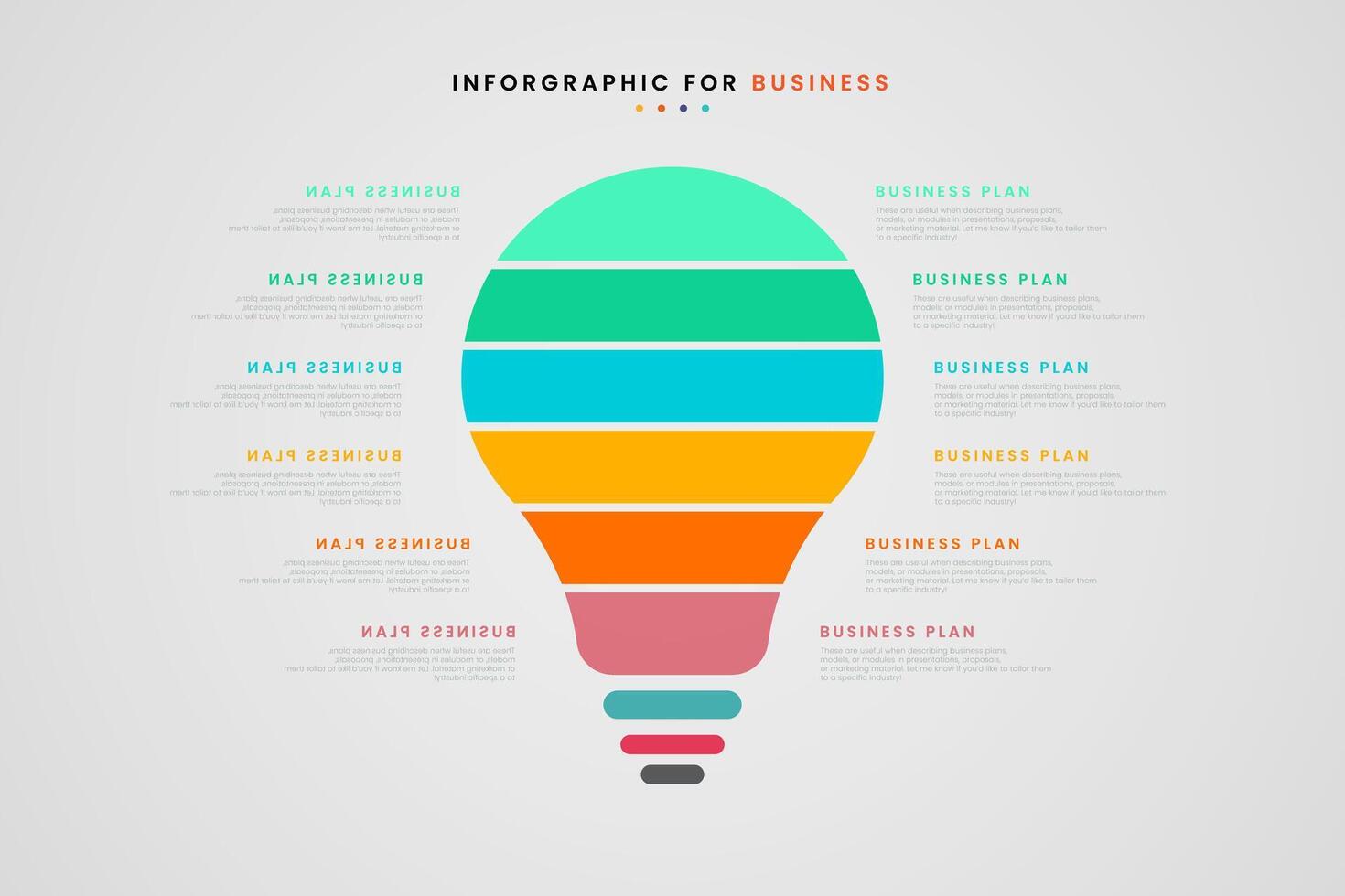 Idea infographic concept . A brain icon at the center of the bulb emphasizes creativity, intelligence, and decision-making power in business vector