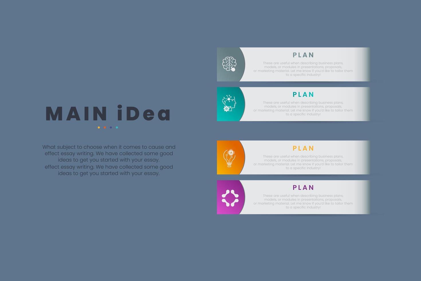 Essay planning guide vector