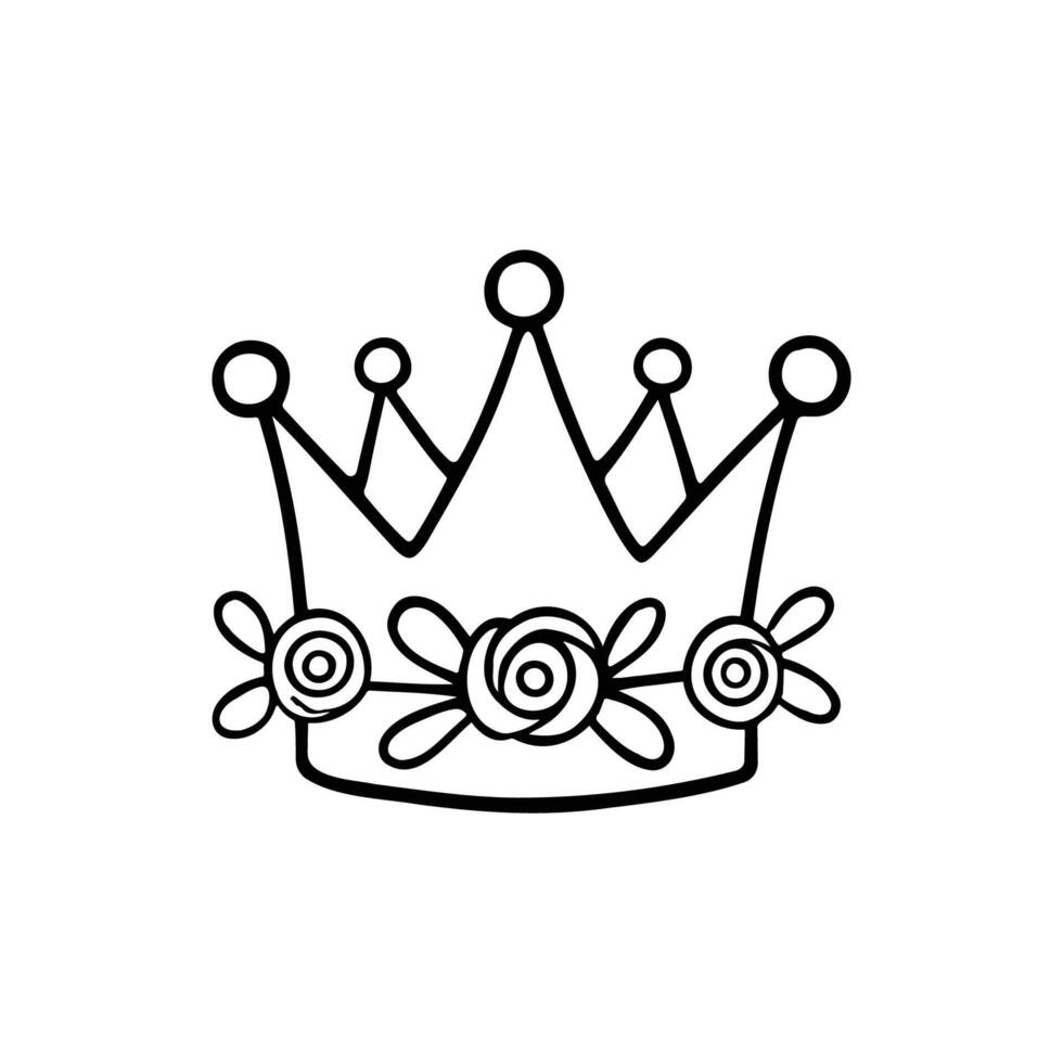 Roses and thorns crafted into a crown vector