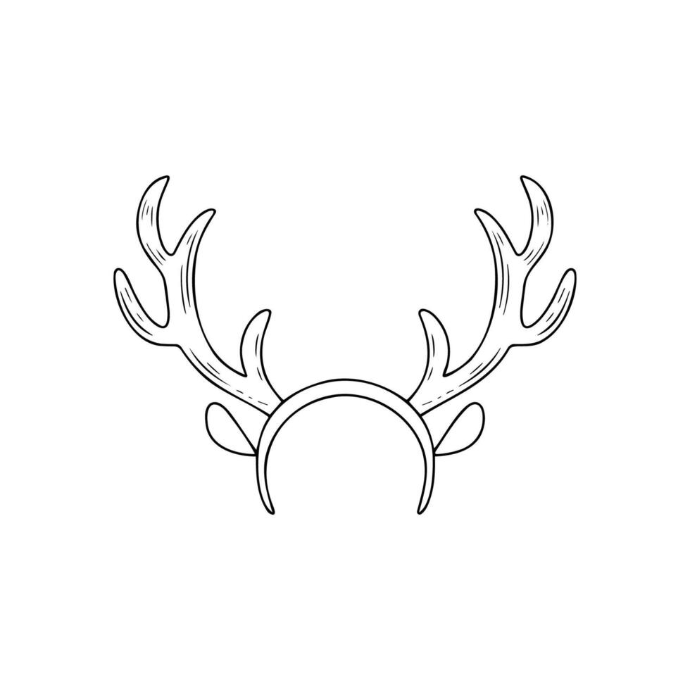 Antler headband worn by a deer vector