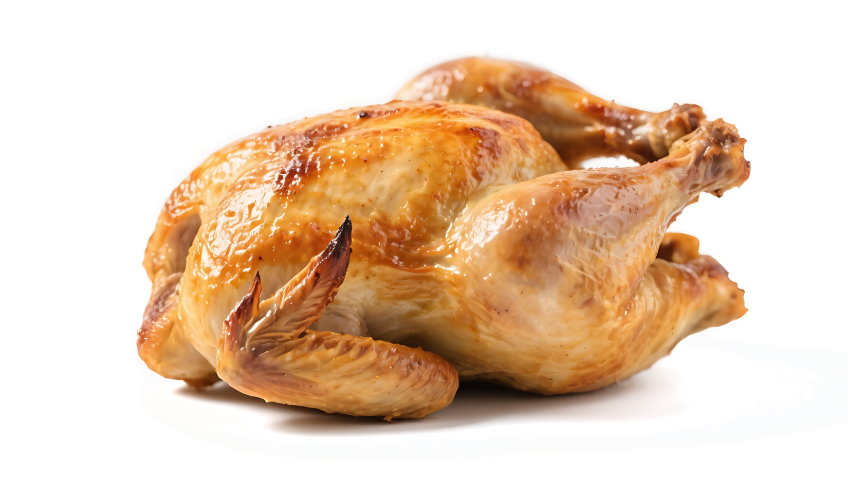 Roasted Chicken , Golden Brown Roasted Chicken with Crispy Skin, Isolated on Transparent Background, Perfect for Menu Design or Culinary Branding png