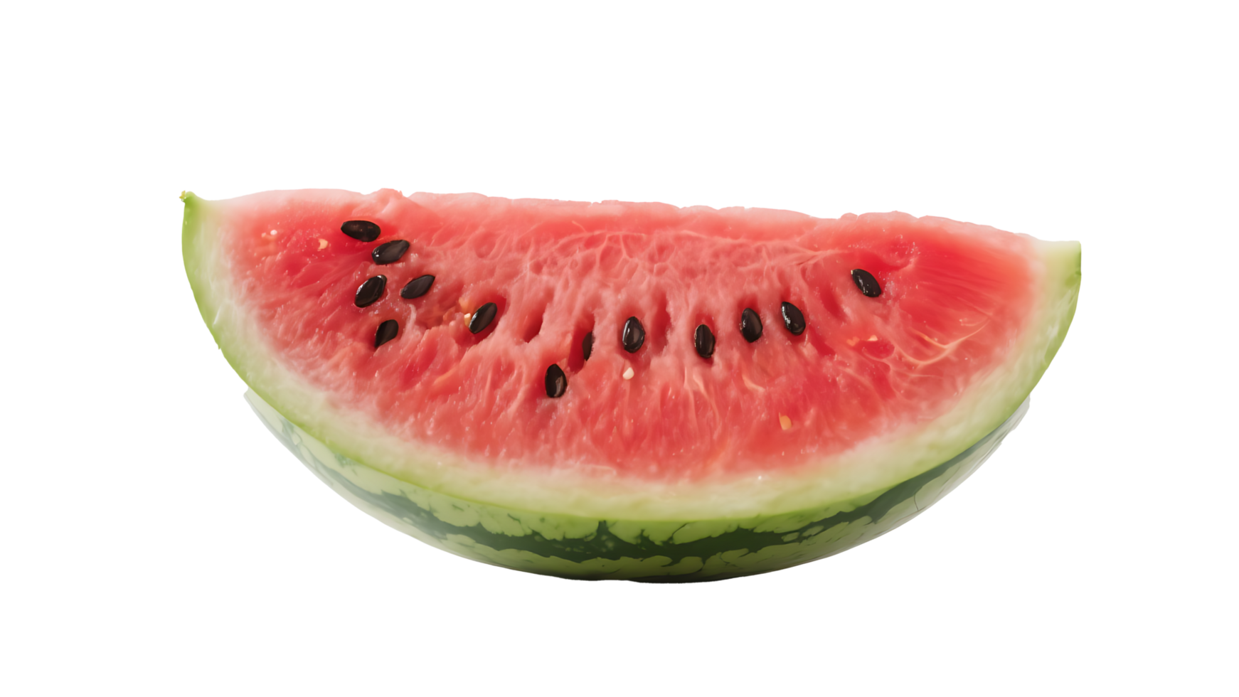 Transparent Watermelon Slice , Juicy Red Watermelon Wedge with Seeds Isolated on Transparent Background, Perfect for Summer Designs and Refreshing Food Concepts png