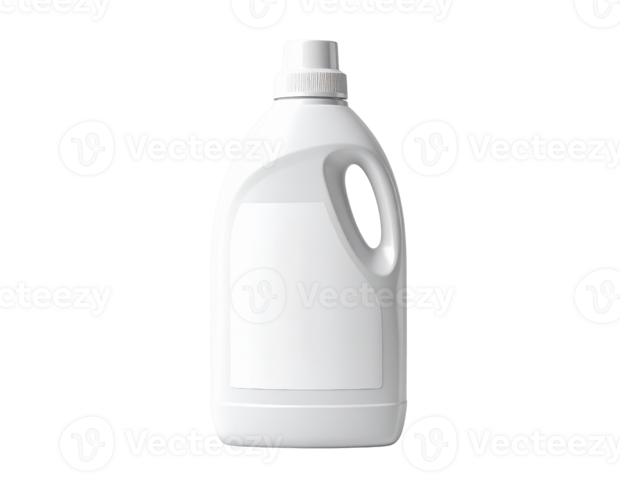 A pristine, blank white plastic bottle of laundry detergent or fabric softener png