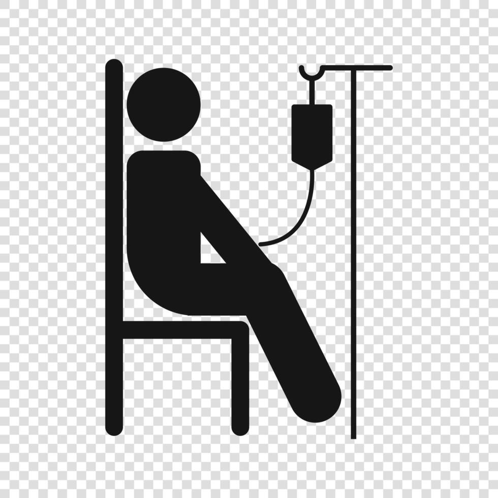 Sick Patient Treatment Icon vector