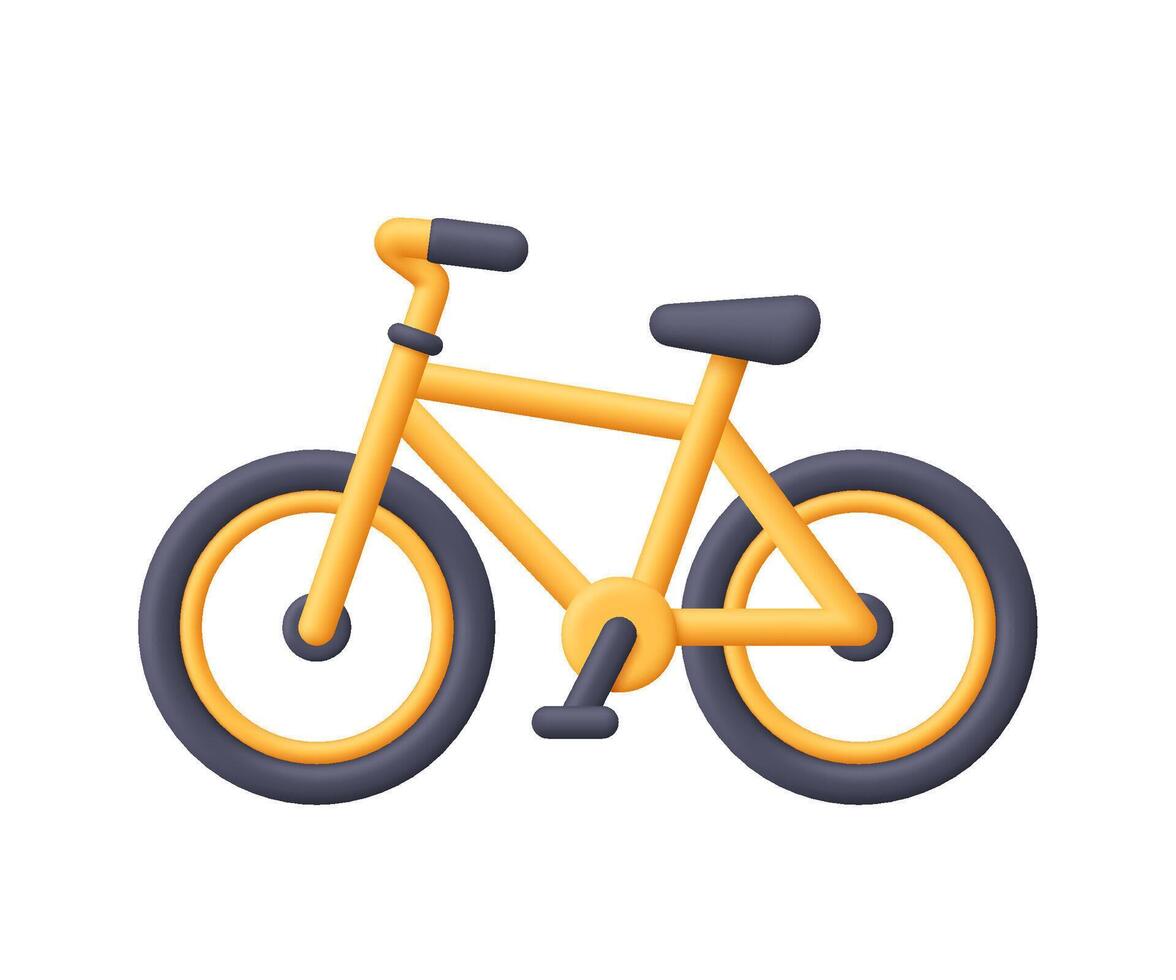 Yellow bicycle emoji icon vector