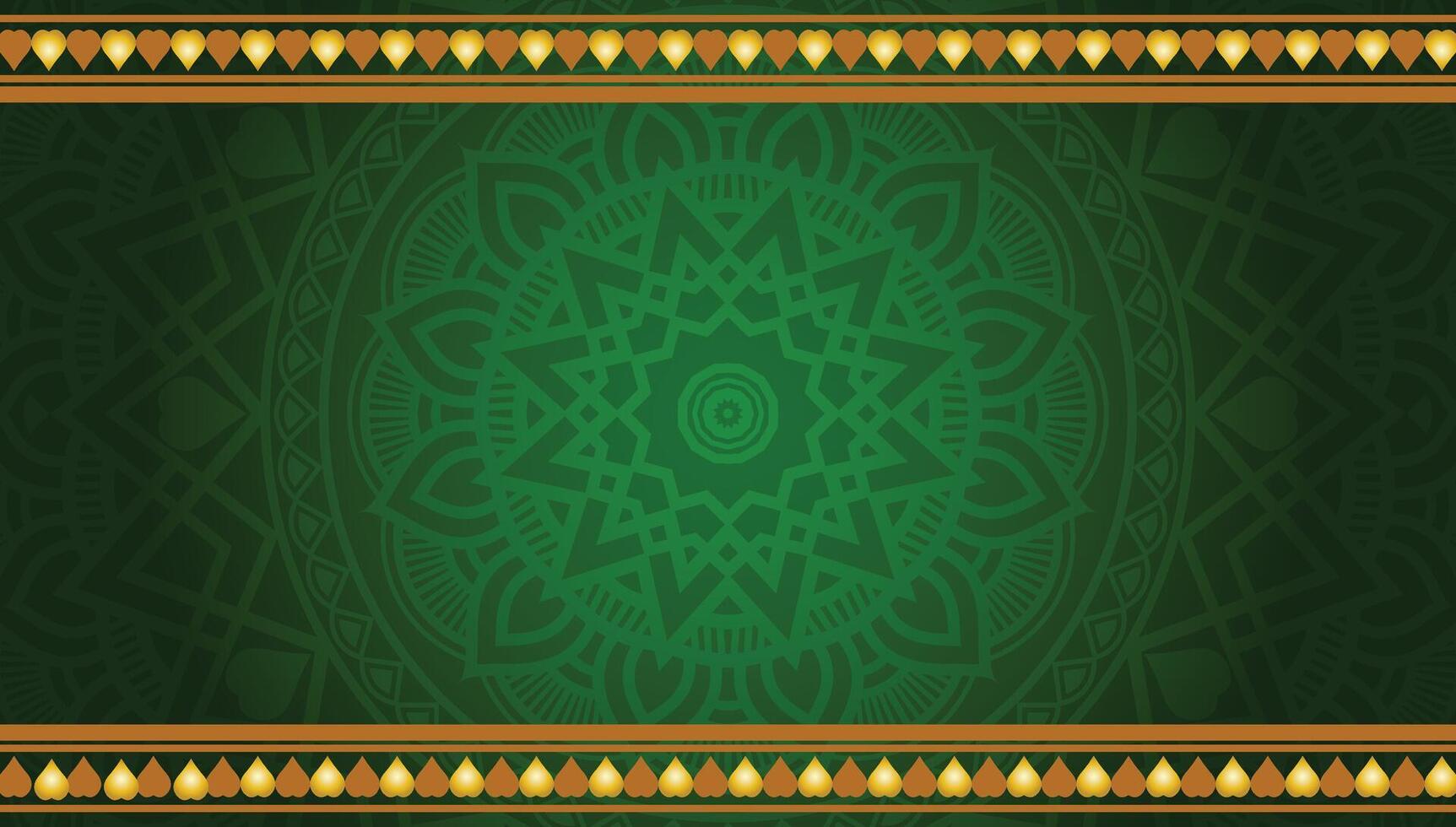 Green mandala background design pattern vector