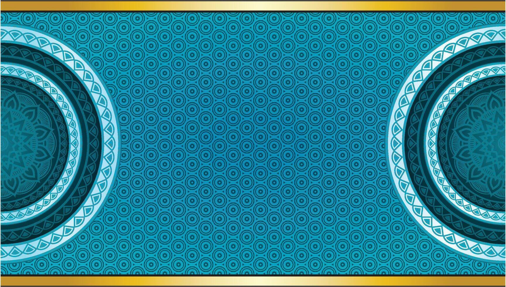 Turquoise decorative pattern with circles vector