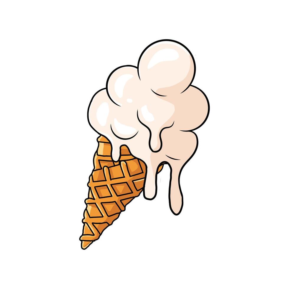 ice cream many color vector